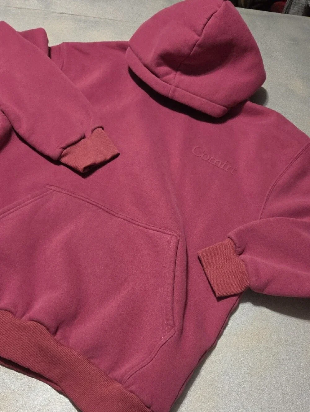 Cozy Maroon Hoodie & Joggers Set Top Is Small Bottoms Are Xs
